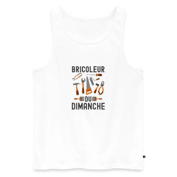 Bricoleur du dimanche - Débardeur bio Premium Homme - blanc - Devant - Michal (187cm)