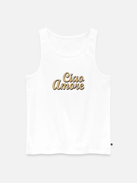 Ciao Amore - Men's Premium Organic Tank Top - white