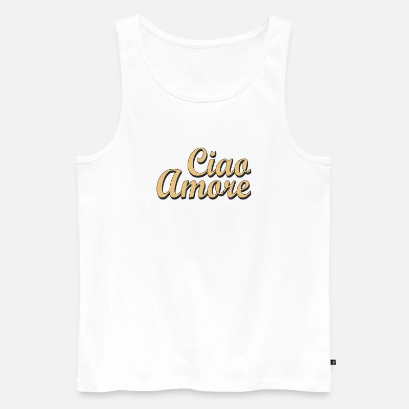 Ciao Amore - Männer Premium Bio Tank Top - Weiß