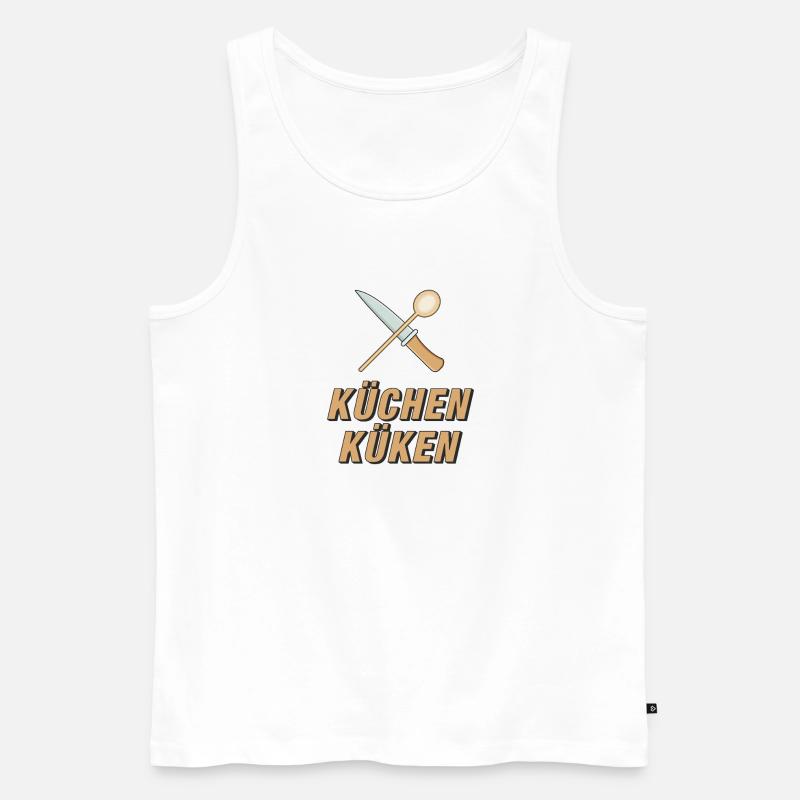 KÜCHEN KÜKEN - Männer Premium Bio Tank Top - Weiß