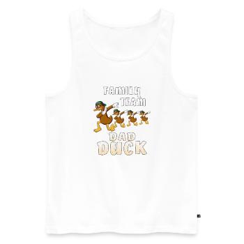 FAMILLE ÉQUIPE PAPA CANARD - Débardeur bio Premium Homme - blanc - Devant - AI Model Male 178 light (178cm)
