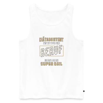 DiÄTASSISTENT NICHT NUR EIN BERUF - Männer Premium Bio Tank Top - Weiß - Vorne - Michal (187cm)
