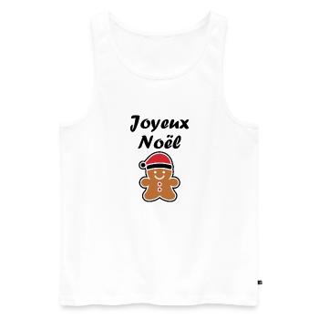 Joyeux noel pain d'épice - Débardeur bio Premium Homme - blanc - Devant - Michal (187cm)