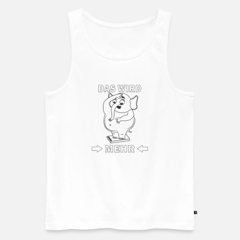 DECREASE - Men's Premium Organic Tank Top - white