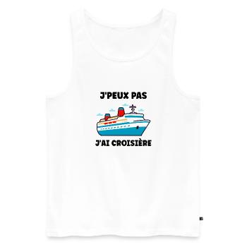 J'peux pas j'ai Croisière - Débardeur bio Premium Homme - blanc - Devant - Michal (187cm)