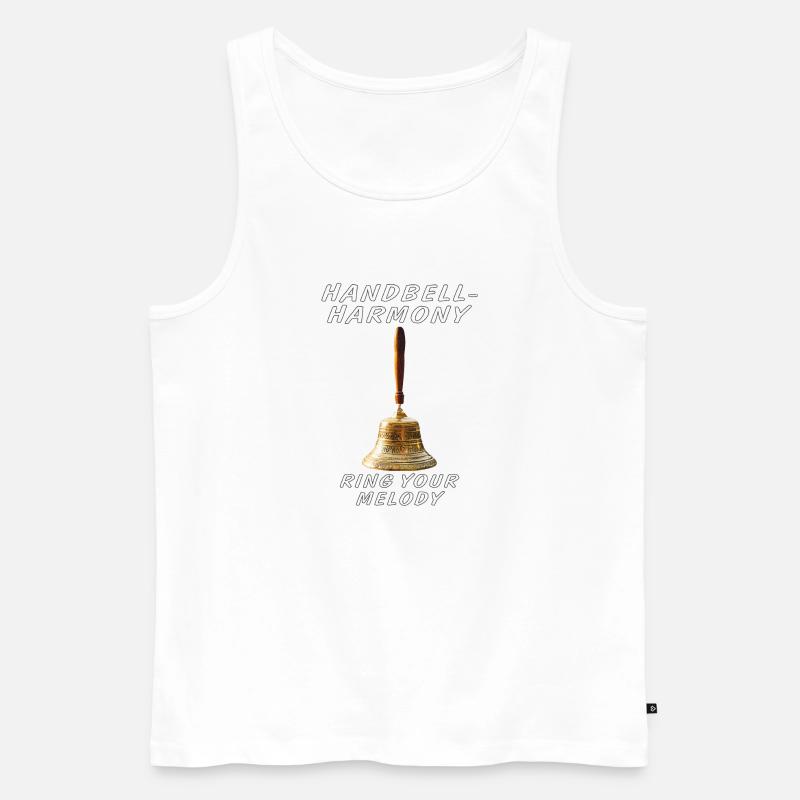 HANDBELL HARMONY - Männer Premium Bio Tank Top - Weiß