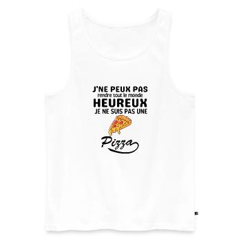 Je ne peux pas rendre tout le monde heureux - Débardeur bio Premium Homme - blanc - Devant - Michal (187cm)