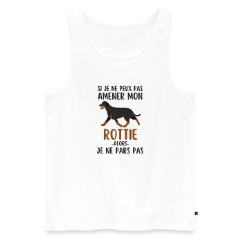 Rottie rottweiler chien danse - Débardeur bio Premium Homme - blanc - Devant - Michal (187cm)