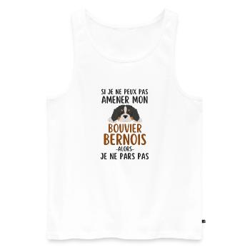 Chien de race bouvier bernois - Débardeur bio Premium Homme - blanc - Devant - Michal (187cm)