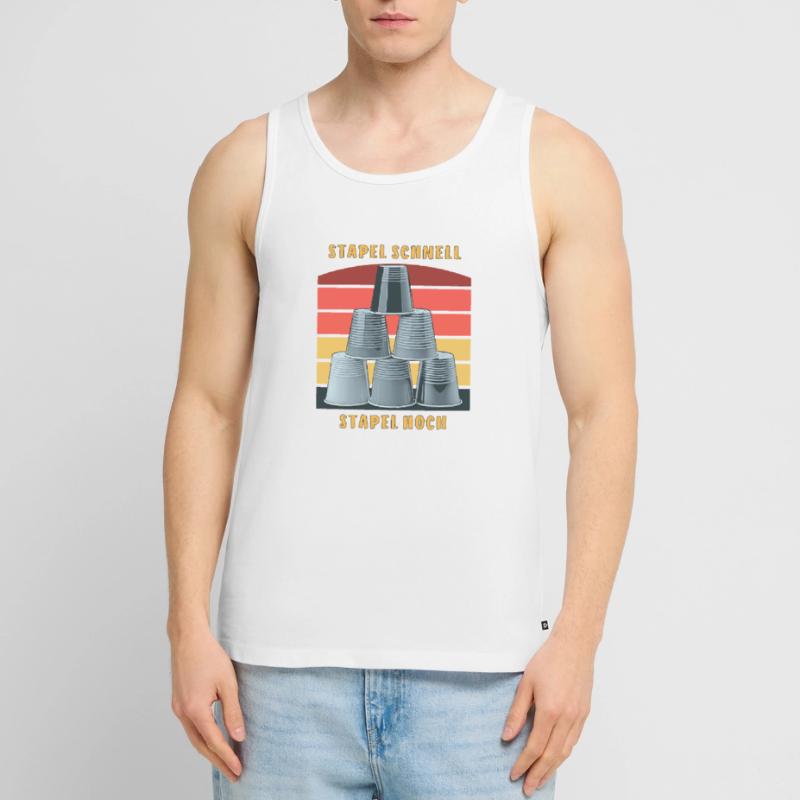 STACKING STACK FAST STACK UP Men's Premium Organic Tank Top