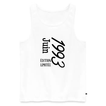 Limited Edition June 1993 - Men's Premium Organic Tank Top - white - Front - Michal (187cm)