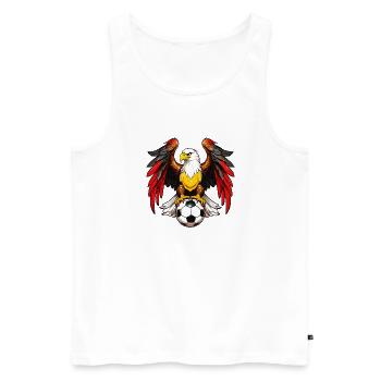 ADLER FOOTBALL - Men's Premium Organic Tank Top - white - Front - Michal (187cm)