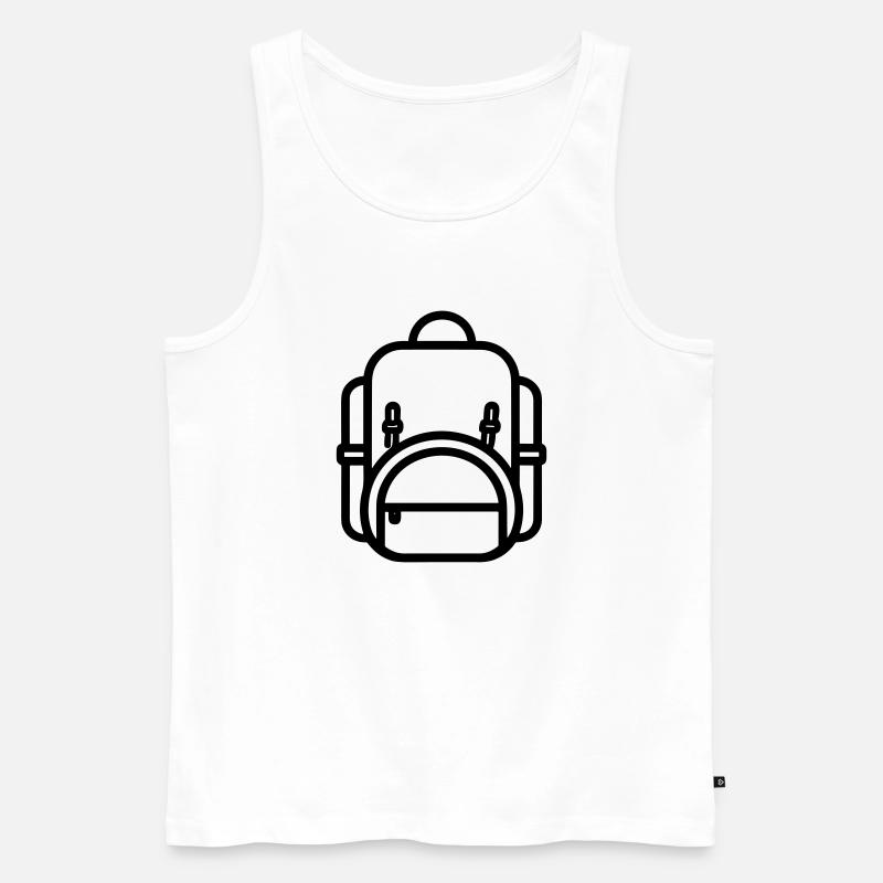 Rucksack - Männer Premium Bio Tank Top - Weiß