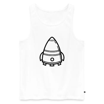 flying saucer - Men's Premium Organic Tank Top - white - Front - AI Model Male 178 light (178cm)