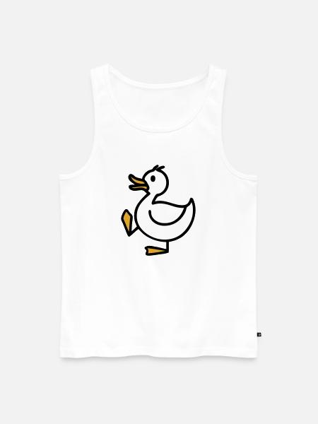 Duck - Men's Premium Organic Tank Top - white