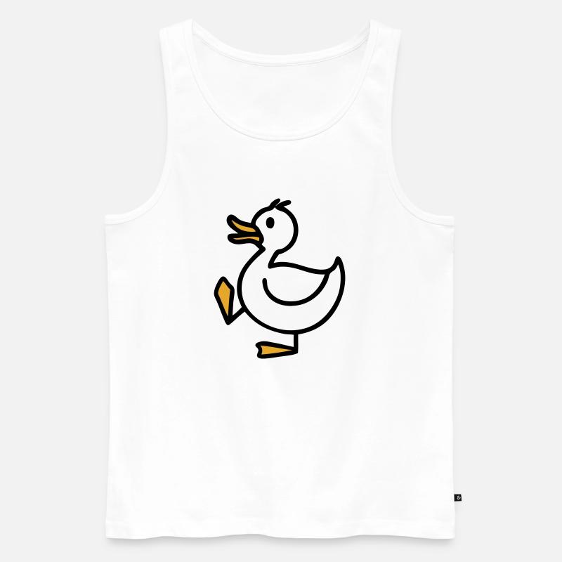 Ente - Männer Premium Bio Tank Top - Weiß