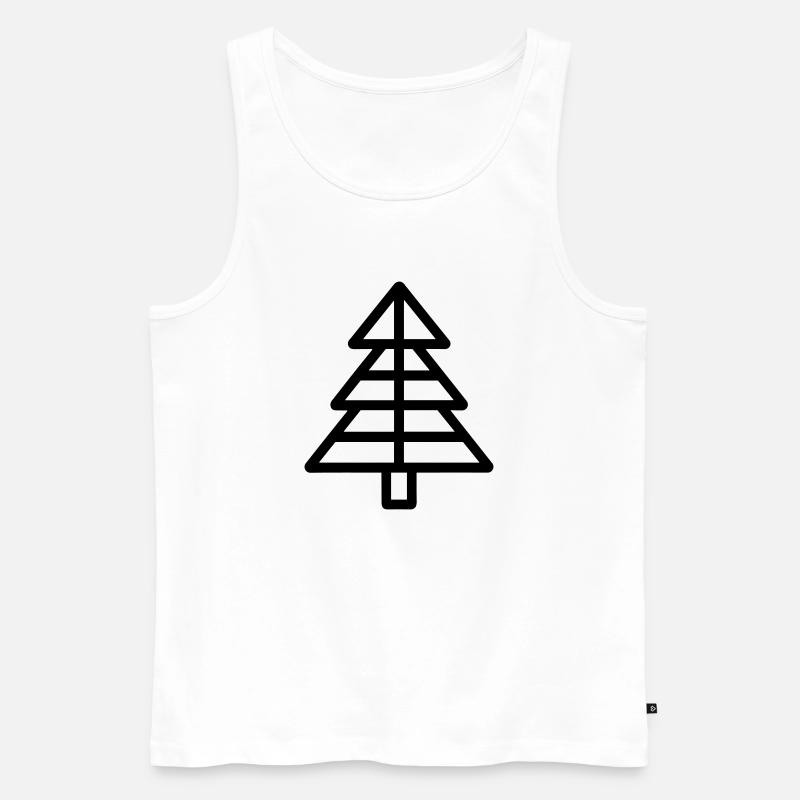 Weihnachtsbaum - Männer Premium Bio Tank Top - Weiß