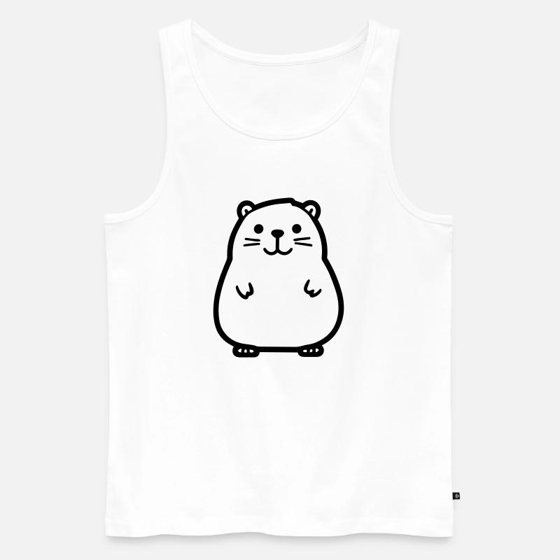 Murmeltier - Männer Premium Bio Tank Top - Weiß