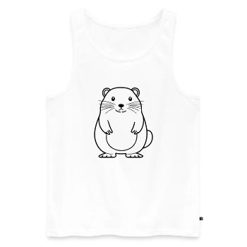Marmot - Men's Premium Organic Tank Top - white - Front - AI Model Male 178 light (178cm)