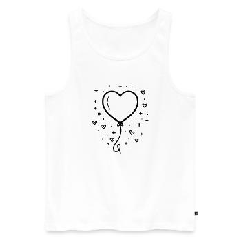 Herzballon Herz Ballon - Männer Premium Bio Tank Top - Weiß - Vorne - AI Model Male 178 light (178cm)