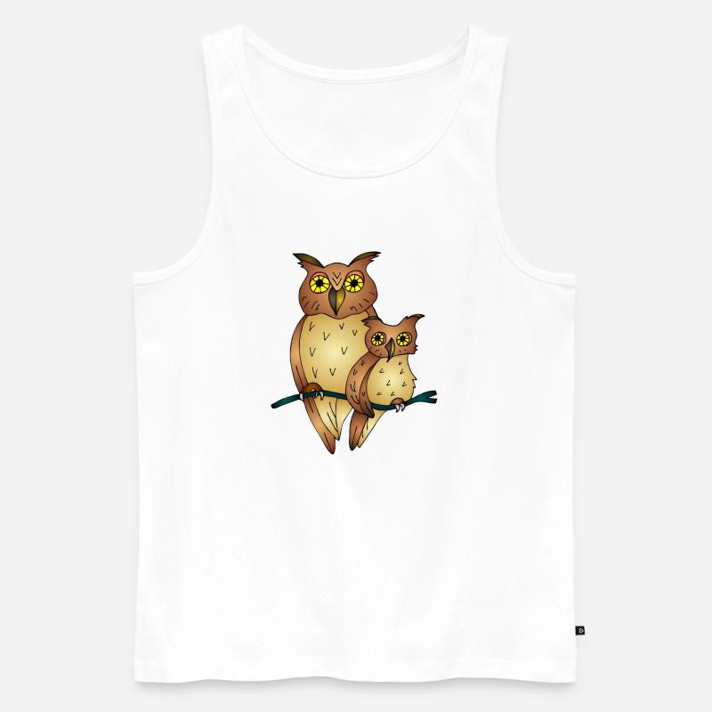 Vögel - Männer Premium Bio Tank Top - Weiß