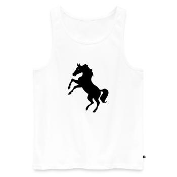 Ross - Männer Premium Bio Tank Top - Weiß - Vorne - AI Model Male 178 light (178cm)
