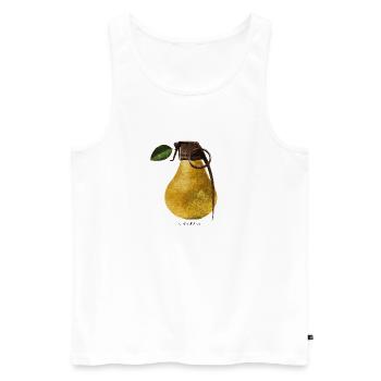 Appearance Birne Handgranate Graphic Art - Männer Premium Bio Tank Top - Weiß - Vorne - AI Model Male 178 light (178cm)