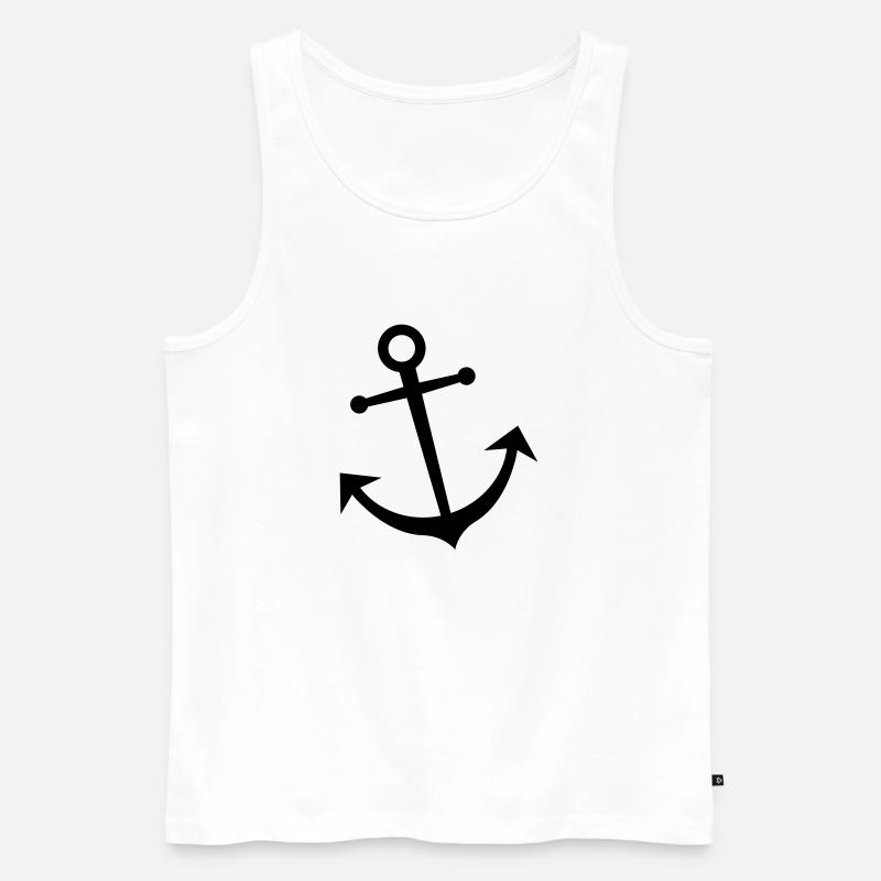 Anker - Segeln - Männer Premium Bio Tank Top - Weiß