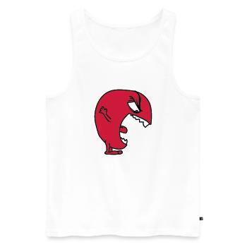 bigmonster - Débardeur bio Premium Homme - blanc - Devant - Michal (187cm)