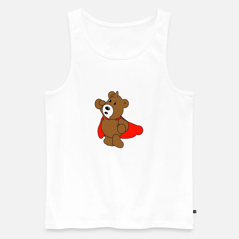 Superbär - Männer Premium Bio Tank Top - Weiß