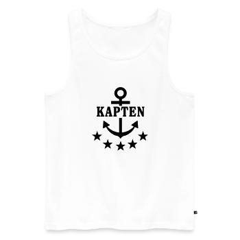 kapten - Männer Premium Bio Tank Top - Weiß - Vorne - Michal (187cm)