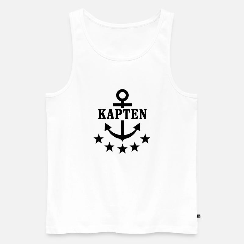 kapten - Männer Premium Bio Tank Top - Weiß