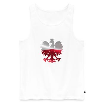 Polnischer Adler | Polen Polska Flagge Geschenk - Männer Premium Bio Tank Top - Weiß - Vorne - AI Model Male 178 light (178cm)