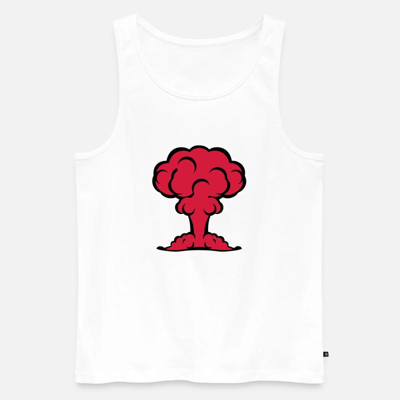 Atom-Nuclear-Pilsen Bombe Explosion - Männer Premium Bio Tank Top - Weiß