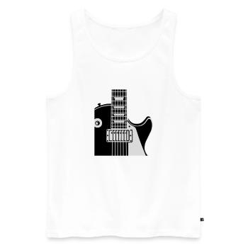 Music Instrument Guitar - Musician T-shirt Designs - Men's Premium Organic Tank Top - white - Front - Michal (187cm)