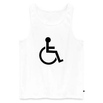 rollstuhl - Männer Premium Bio Tank Top - Weiß - Vorne - AI Model Male 178 light (178cm)