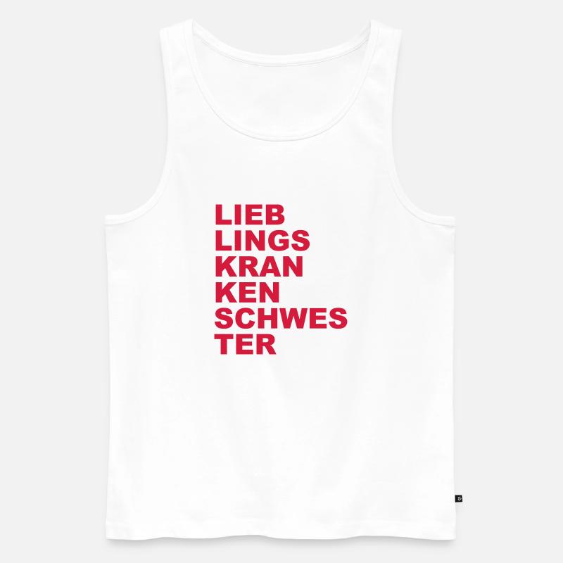 Lieblingskrankenschwester - Männer Premium Bio Tank Top - Weiß