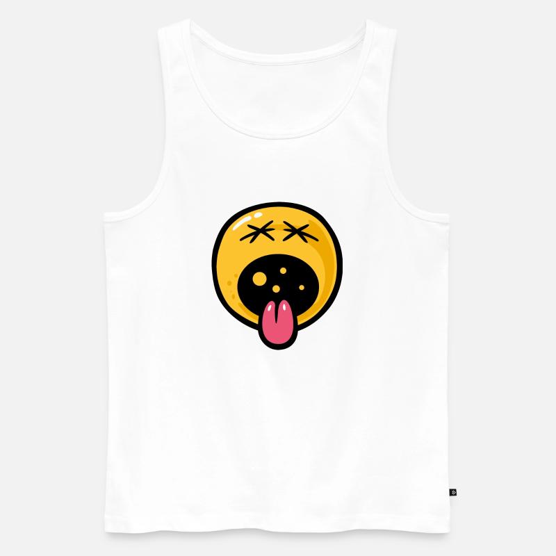 Smiley distaste - Männer Premium Bio Tank Top - Weiß