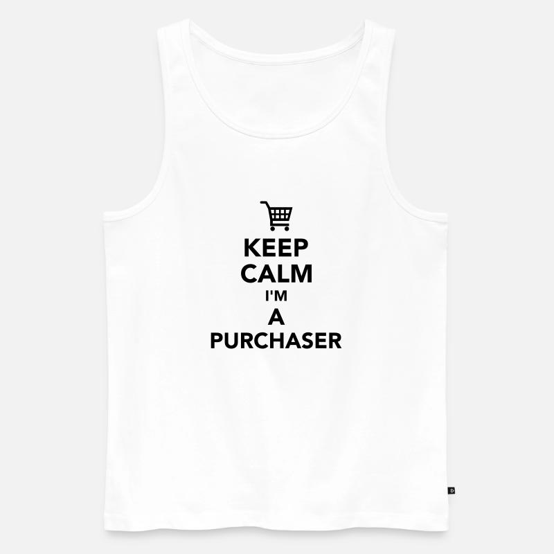Einkäufer - Männer Premium Bio Tank Top - Weiß