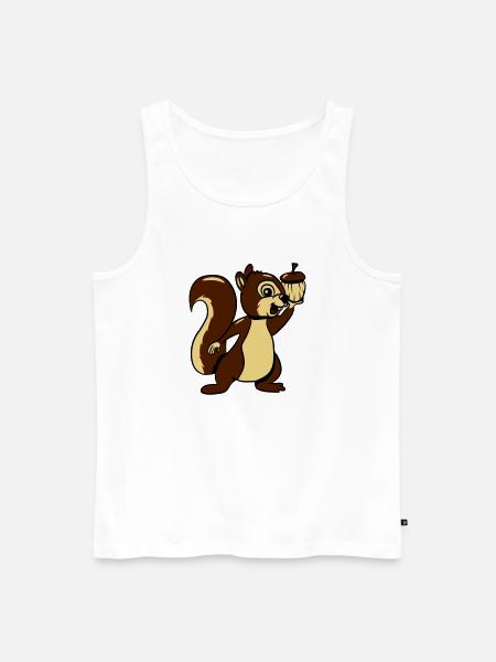 Eichhörmchen futter freude lieb - Männer Premium Bio Tank Top - Weiß