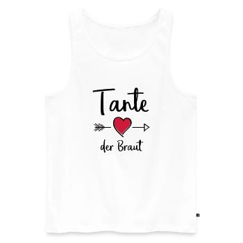 tante der braut - Männer Premium Bio Tank Top - Weiß - Vorne - AI Model Male 178 light (178cm)