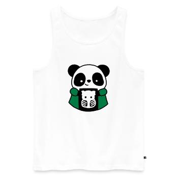 Panda TSRM radiology technician - Men's Premium Organic Tank Top - white - Front - AI Model Male 178 light (178cm)