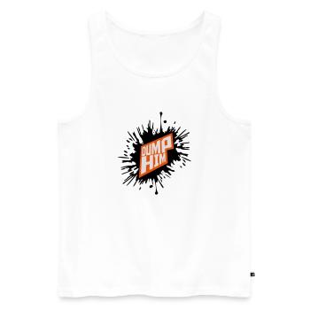 dump him Zitat Logo - Männer Premium Bio Tank Top - Weiß - Vorne - AI Model Male 178 light (178cm)