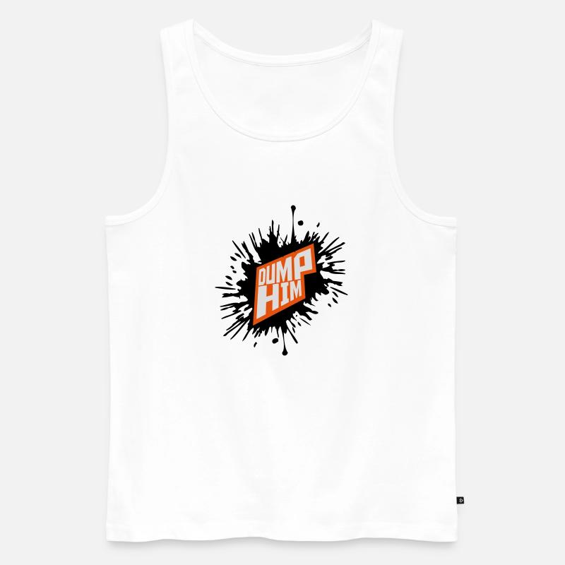 dump him Zitat Logo - Männer Premium Bio Tank Top - Weiß