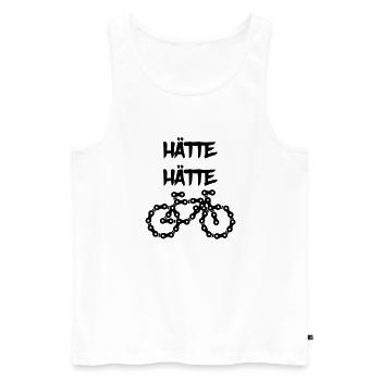 hätte hätte fahrradkette - Männer Premium Bio Tank Top - Weiß - Vorne - Michal (187cm)
