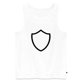 wappen schild - Männer Premium Bio Tank Top - Weiß - Vorne - Michal (187cm)