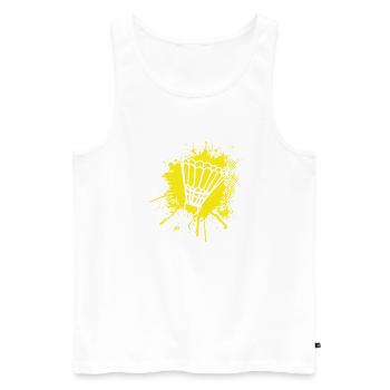 Sport - Männer Premium Bio Tank Top - Weiß - Vorne - Michal (187cm)