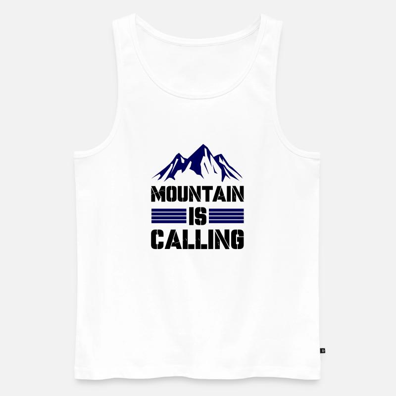 mountain adventure is calling - Männer Premium Bio Tank Top - Weiß