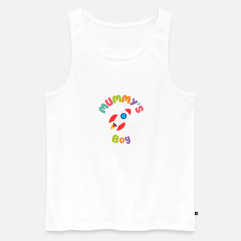 Mummys Junge Rakete - Männer Premium Bio Tank Top - Weiß