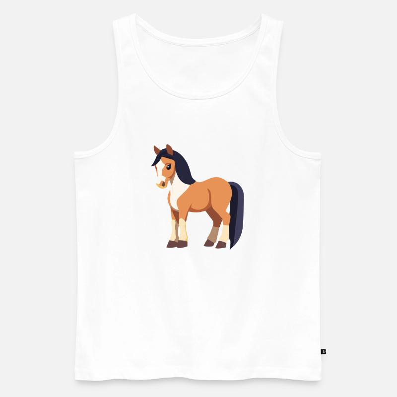 Süßes Pferd - Männer Premium Bio Tank Top - Weiß
